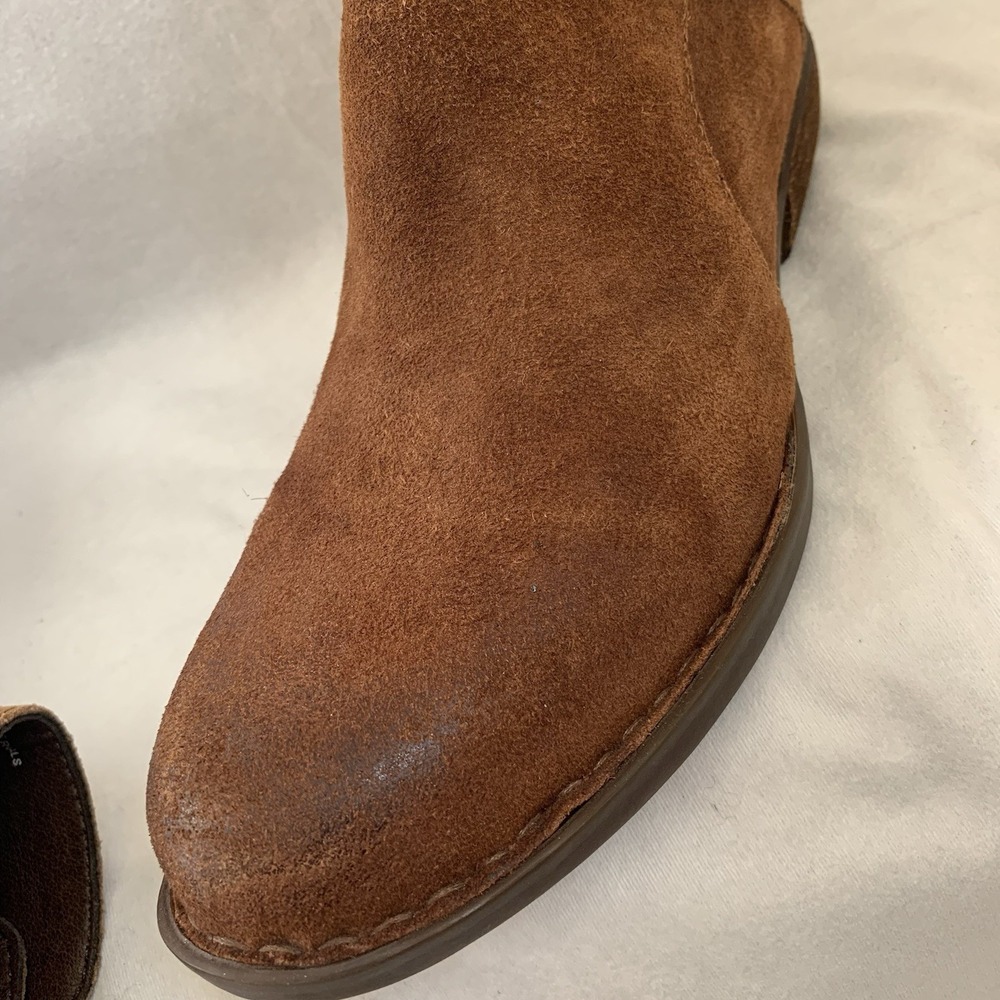 BORN FAYWOOD RUST -Tobacco Distressed Oil Rub SUEDE Ankle Boot SZ- 8.5M Brown - Picture 6 of 16